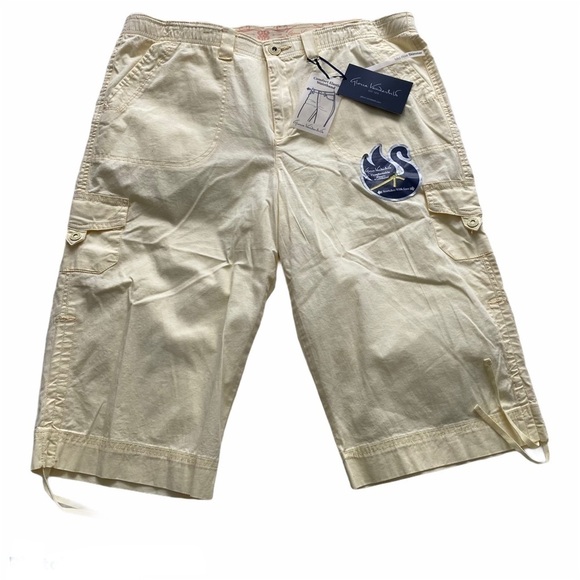 Gloria Vanderbilt yellow shorts stretch mid rise - Picture 1 of 13